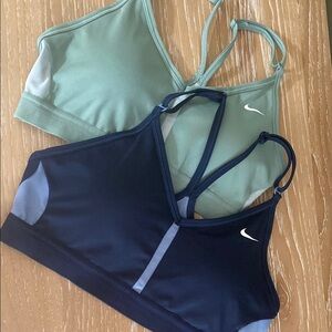 Nike Green and Blue Sports Bra Medium Support